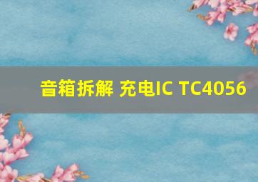 音箱拆解 充电IC TC4056